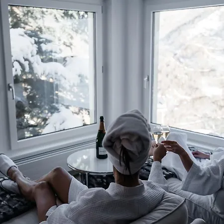 Waldhotel Fletschhorn Private Whole In Saas-fee 360 Alpine Views & Sauna