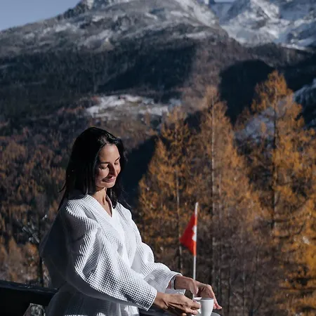 Waldhotel Fletschhorn Private Whole In Saas-fee 360 Alpine Views & Sauna